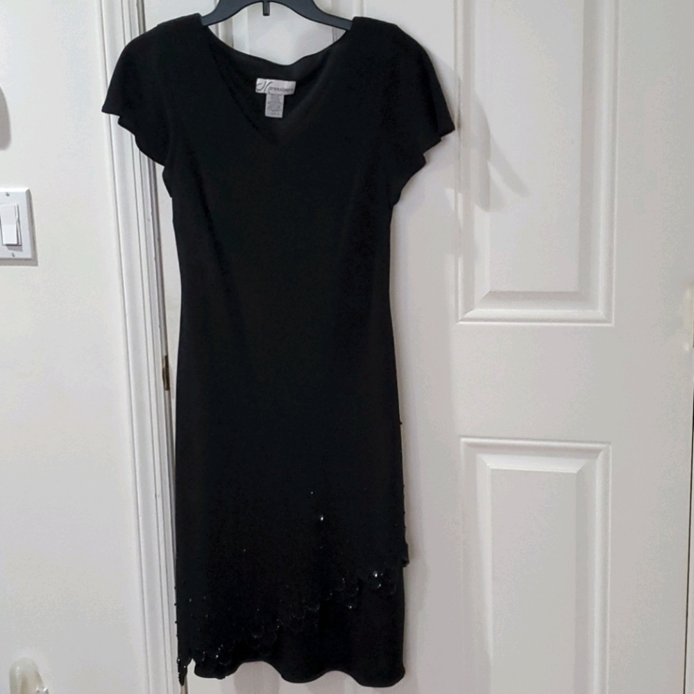 Black midi dress